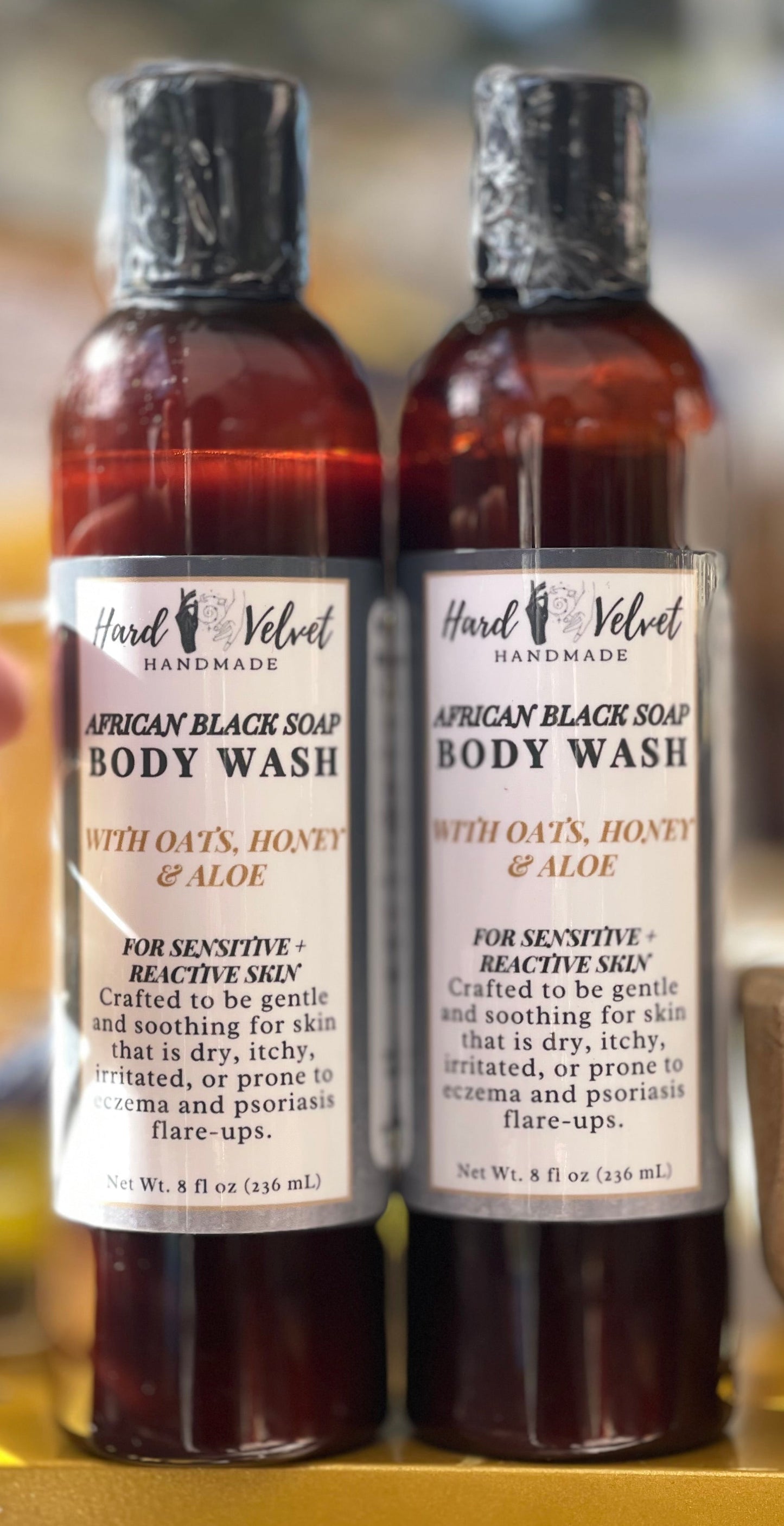 African Black Soap Body Wash
with Oats, Honey & Aloe
