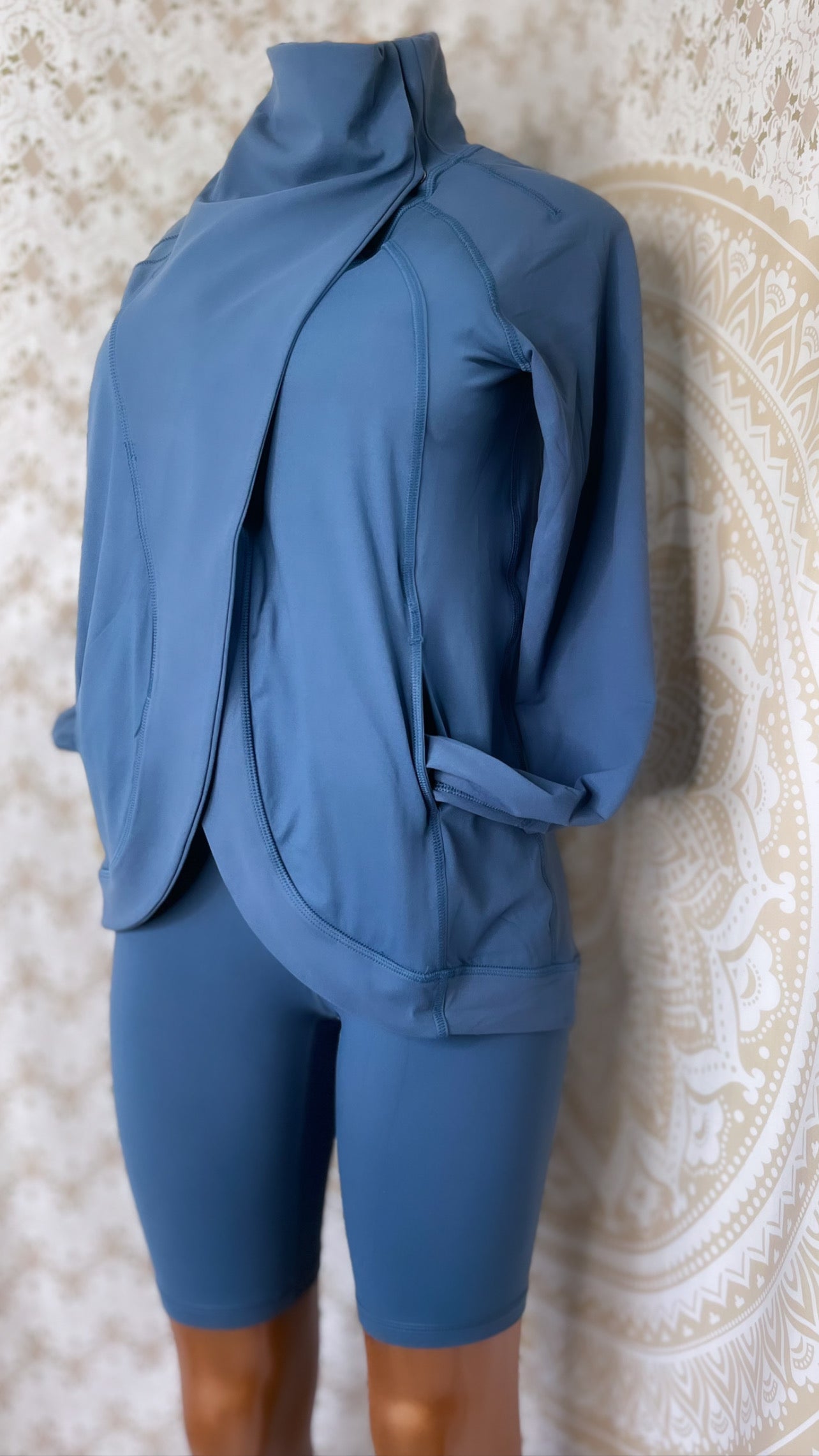 Asymmetric Jacket with Cowl Neck Standard/Plus